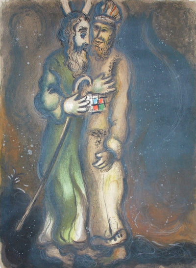 Marc Chagall God Sends Aaron into the Desert to Meet Moses, from The Story of Exodus (Mourlot 449, Cramer no. 64) 1966
