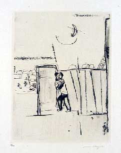 Marc Chagall In Front of a Portal, from Mein Leiben (Cramer 2) 1923