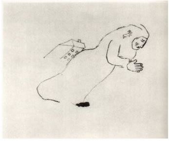 Marc Chagall La Femme en Marche (The Woman Running) (Mourlot 6) 1922