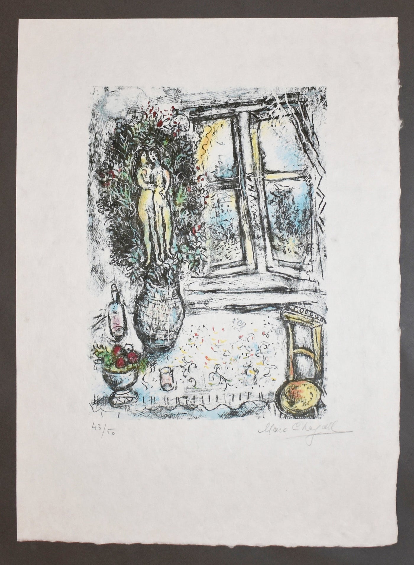 Marc Chagall La Fenêtre Entrouverte, The Half-Open Window (Mourlot 738) 1975