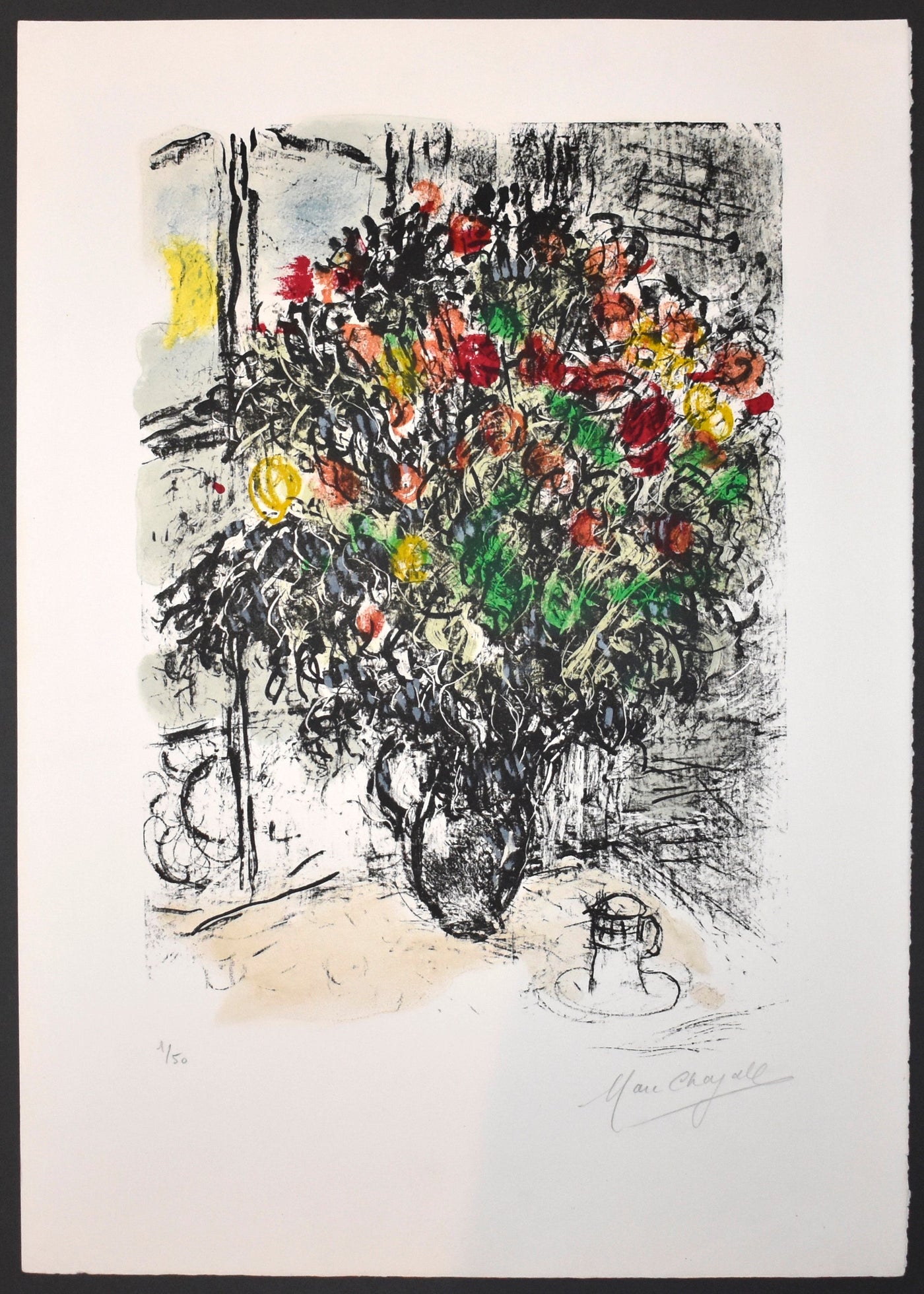 Marc Chagall Le Bouquet Rouge (Mourlot 580) 1969