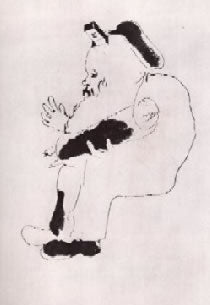 Marc Chagall Le Juif a la Thora (Jew with Torah) (Mourlot 9) 1922