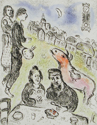 Marc Chagall Le Repas from Songes (1981) (Cramer 112) 1981