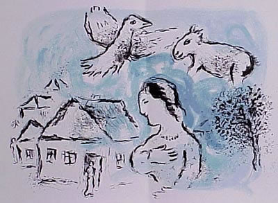 Marc Chagall Le Village (Cramer 104 Mourlot 917) 1977