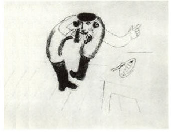 Marc Chagall Les Bottes (The Boots) (Mourlot 7) 1922