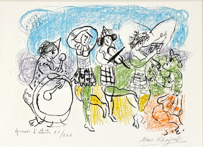 Marc Chagall Les Petits Arlequins (Mourlot 377) 1962