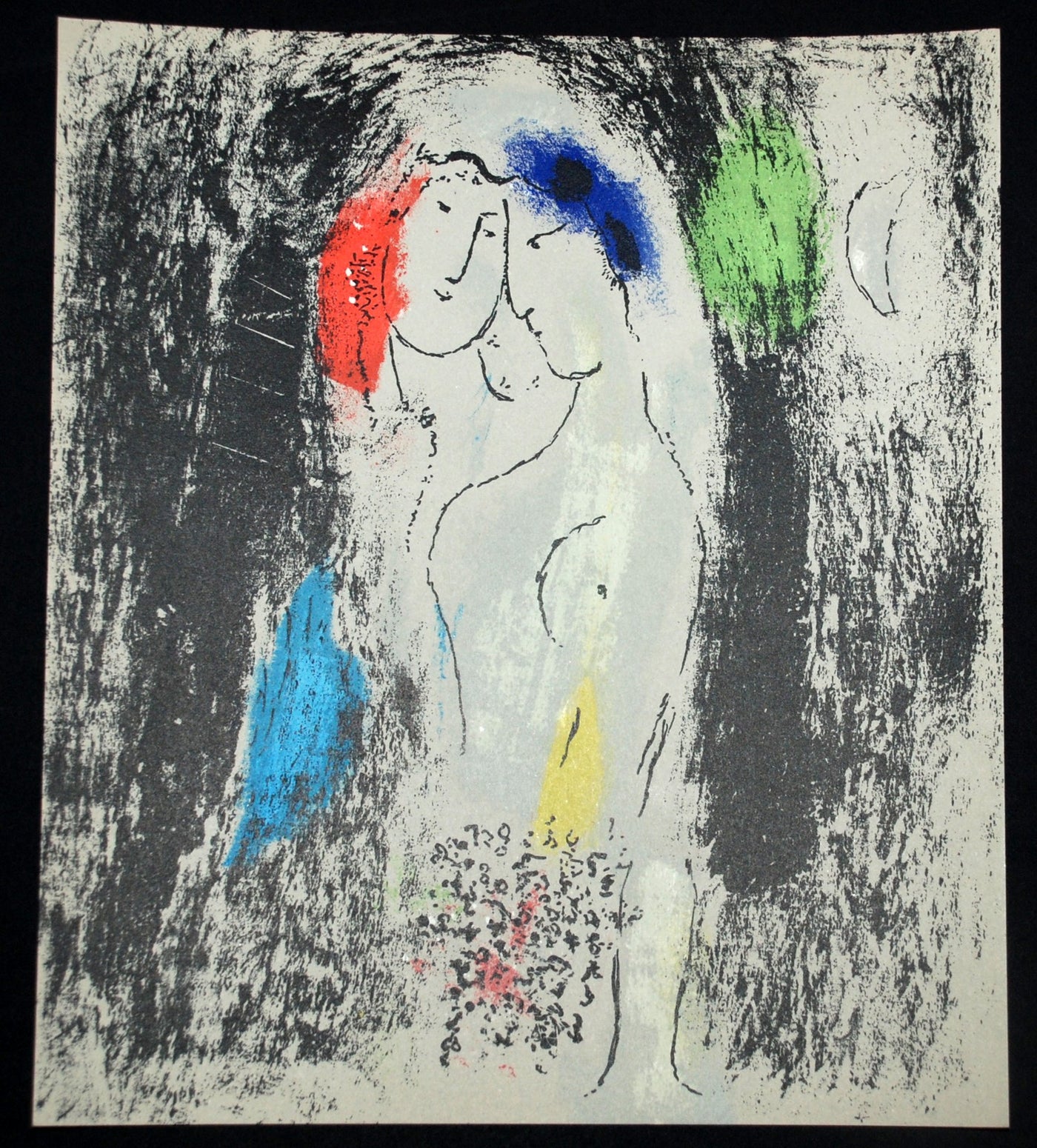 Marc Chagall Lovers in Grey (Cramer 34) 1957