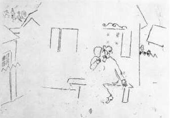 Marc Chagall Lovers on a Bench, from Mein Leiben (Cramer 2) 1923