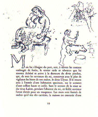 Marc Chagall Mais lui s'eloigne du port (But he moves away from the port) (Cramer 96) 1975