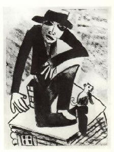 Marc Chagall Man With Cat on the Roof 1922