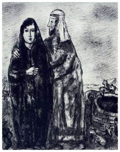 Marc Chagall Meeting of Jacob and Rachel (Cramer 29) 1956