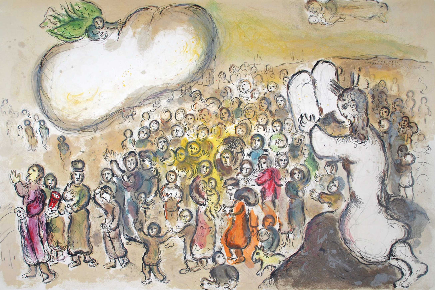 Marc Chagall Moses Beholds All the Work, from The Story of Exodus (Mourlot 467, Cramer no. 64) 1966