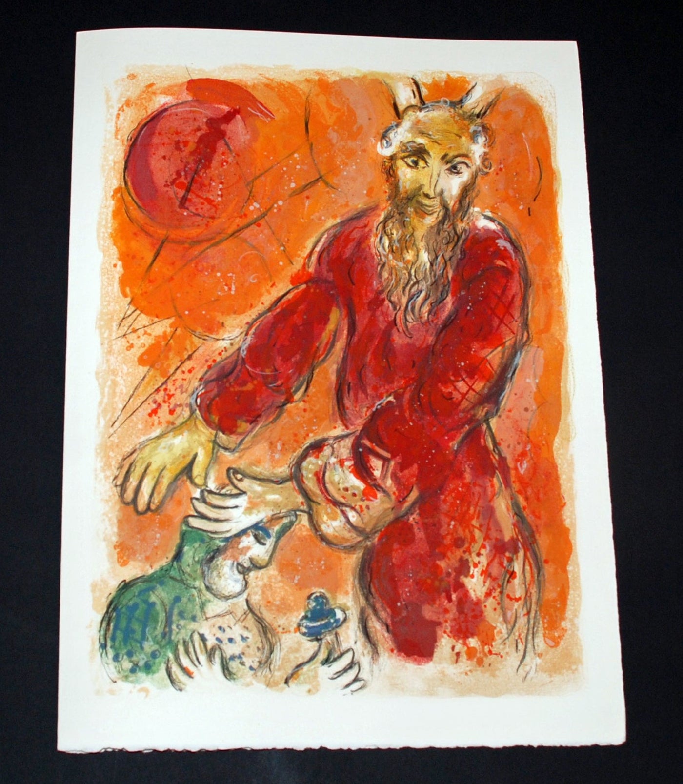 Marc Chagall Moses Blesses Joshua, from The Story of Exodus (Mourlot 456, Cramer no. 64) 1966