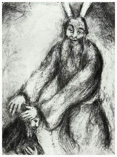Marc Chagall Moses' Blessing Over Joshua (Cramer 29) 1956