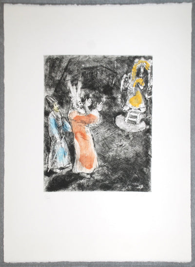 Marc Chagall Moses and Aaron Before Pharoah (Cramer 30) 1958