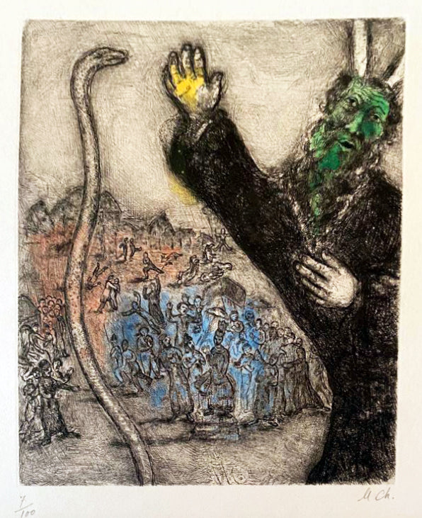 Marc Chagall Moses and the Serpent (Cramer 30) 1958