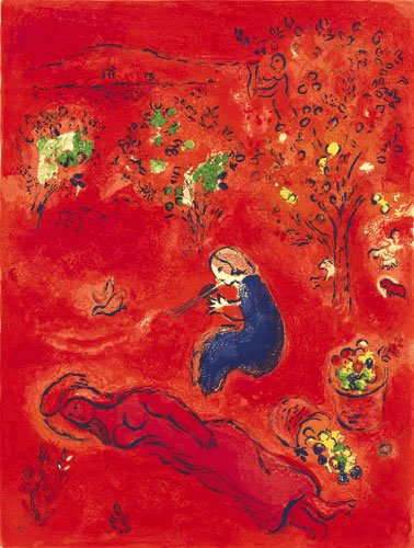 Marc Chagall Noon, in Summer, from Daphnis and Chloe (Mourlot 318, Cramer 46) 1961