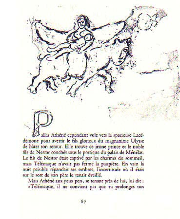 Marc Chagall Pallas Athene cependant vole (Pallas Athena, however, flies) (Cramer 96) 1975