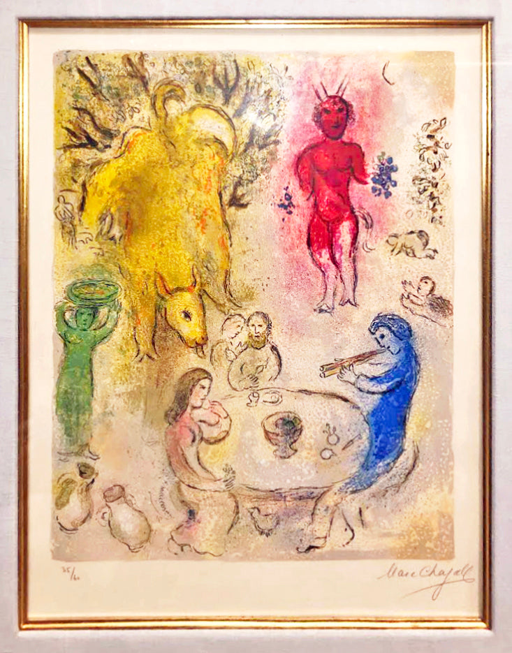 Marc Chagall Pan's Banquet, from Daphnis and Chloe (Mourlot 331, Cramer 46) 1961
