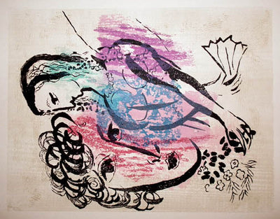 Marc Chagall Poemes Gravure VII (Cramer 74) 1968