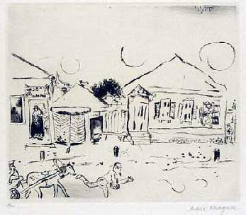 Marc Chagall Pokrowskaja at Witebsk, from Mein Leiben (Cramer 2) 1923