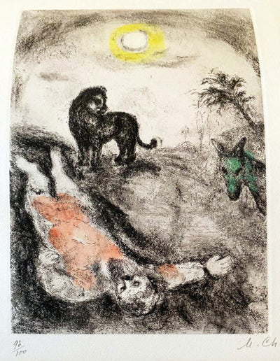Marc Chagall Prophet Killed by a Lion (Cramer 30) 1958