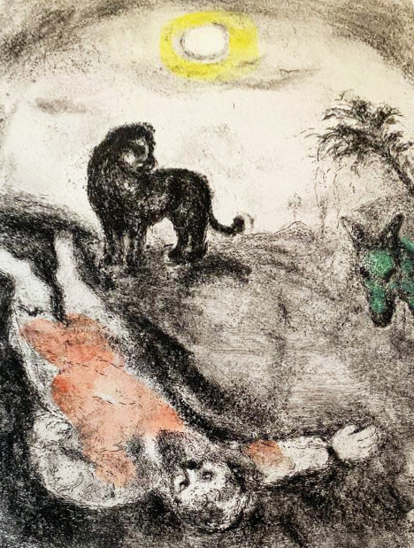 Marc Chagall Prophet Killed by a Lion (Cramer 30) 1958