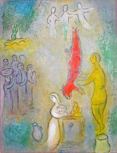Marc Chagall Sacrifices Made to the Nymphs, from Daphnis and Chloe (Mourlot 330, Cramer 46) 1961