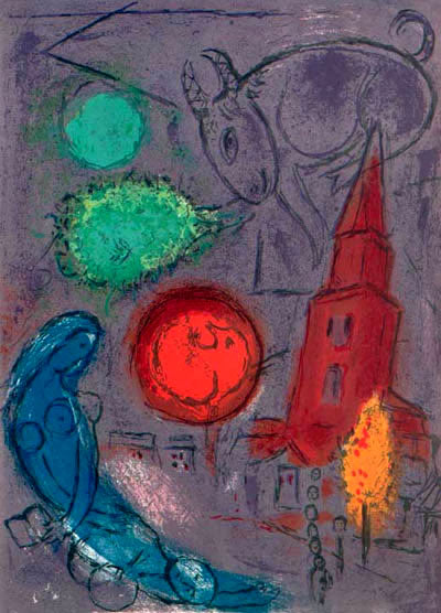 Marc Chagall Saint-Germain des Pres (Cramer 24) 1954