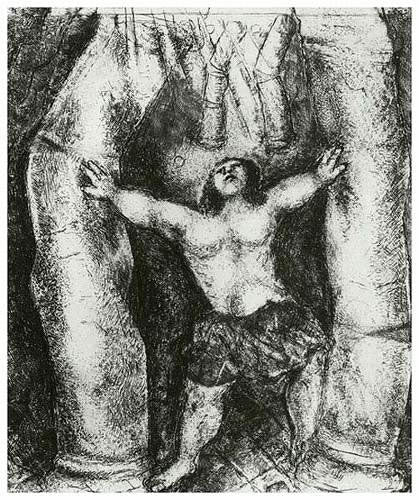 Marc Chagall Samson Overturns the Columns (Cramer 29) 1956
