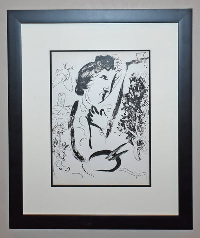 Marc Chagall Self-Portrait (Cramer 56 Mourlot 402) 1963