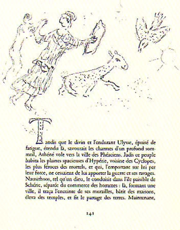Marc Chagall Tandis que le divin et le endurant (Cramer 96) 1975