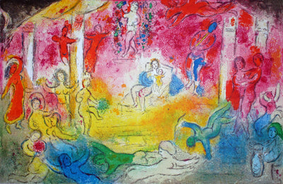 Marc Chagall Temple and History of Bacchus, from Daphnis and Chloe (Mourlot 346, Cramer 46) 1961