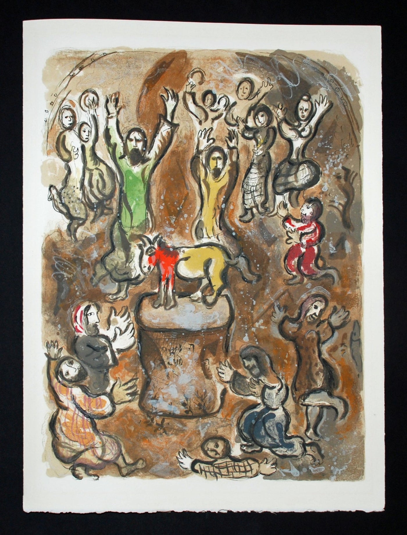 Marc Chagall The Adoration of the Golden Calf, from The Story of Exodus (Mourlot 460, Cramer no. 64) 1966