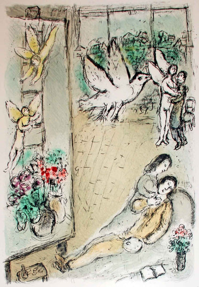Marc Chagall The Bird In The Studio (Mourlot 844) 1976