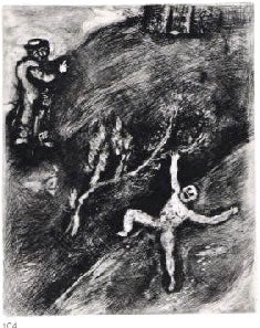 Marc Chagall The Children and the Schoolmaster, from Les Fables de la Fontaine, Volume I 1952