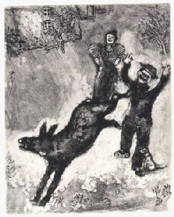 Marc Chagall The Donkey and the Dog, from Les Fables de la Fontaine, Volume II 1952