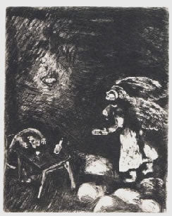 Marc Chagall The Drunkard and His Wife, from Les Fables de la Fontaine, Volume I 1952
