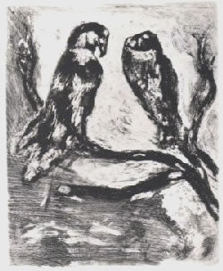 Marc Chagall The Eagle and the Owl, from Les Fables de la Fontaine, Volume II 1952