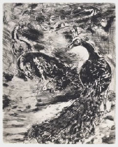 Marc Chagall The Feather of the Peacock, from Les Fables de la Fontaine, Volume I 1952