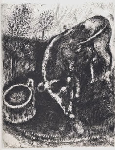 Marc Chagall The Frog Who Wishes to Become as Big as the Ox, from Les Fables de la Fontaine, Volume II 1952