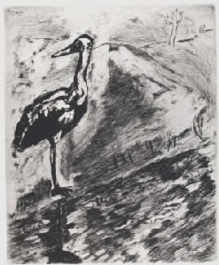 Marc Chagall The Heron, from Les Fables de la Fontaine, Volume II 1952