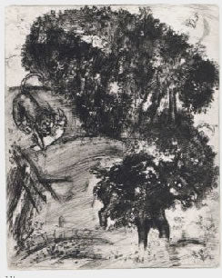 Marc Chagall The Lion and Donkey Hunting, from Les Fables de la ...