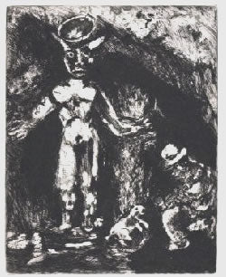 Marc Chagall The Man and the Idol of Drill, from Les Fables de la Fontaine, Volume I 1952