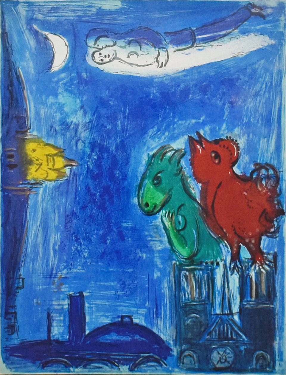 Marc Chagall The Monsters of Notre Dame (Cramer 24) 1954