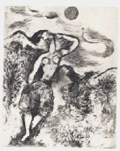 Marc Chagall The Mouse Metamorphoses to a Girl, from Les Fables de la Fontaine, Volume II 1952