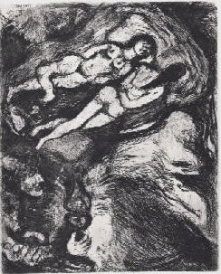 Marc Chagall The Old Woman and the Two Servants, from Les Fables de la Fontaine, Volume II 1952