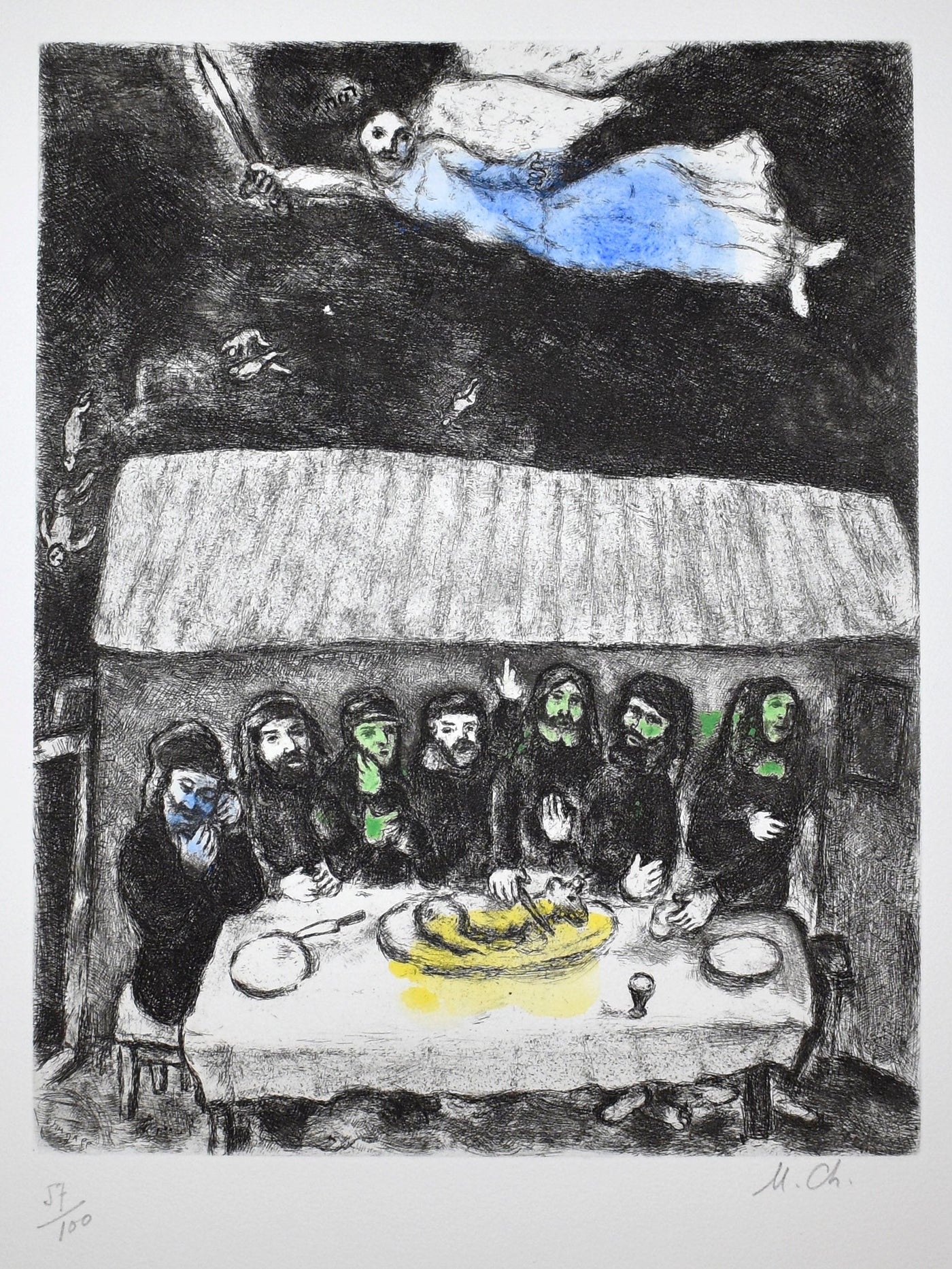 Marc Chagall The Passover Meal (Cramer 30) 1958
