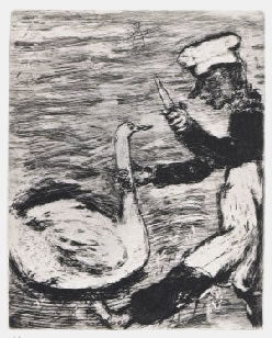 Marc Chagall The Swan and the Cook, from Les Fables de la Fontaine, Volume I 1952