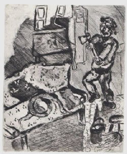 Marc Chagall The Villager and the Snake from Les Fables de la Fontaine, Volume II 1952